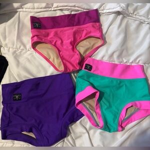 Kandi Kouture set of 3 dance bottoms